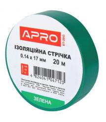 Изоляционная лента желтая APRO 0.14х17&nbsp;мм&nbsp;20&nbsp;м
