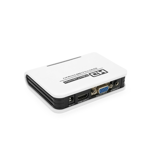 Активний конвертер HDMI (input) на VGA(output) + Audio Adapter, White, 4K - 2K,