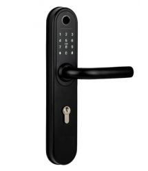 Умный дверной биометрический замок SEVEN LOCK SL-7768BF (85мм) black (без врезной части)