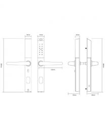 Умный дверной биометрический замок SEVEN LOCK SL-7763BF black (без врезной части)