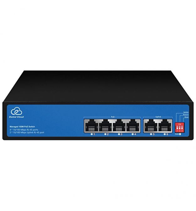 Коммутатор 4 порта неуправляемый Ewind EW-ES2006CF-AP PoE