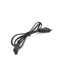 Кабель живлення 1.0m, 0.5mm, PC-184 - 2 CEE7 - 16-C7 2 pin (для побутової техніки), Black, OEM Q600
