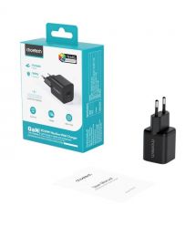 Мережевий зарядний пристрій Choetech PD5012 mini PD30W GAN A+C Black