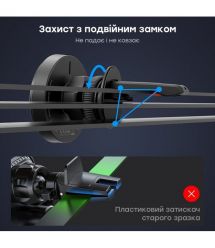 Автомобільний зарядний пристрій Choetech T205-F Black бездротова зарядка, магнітне кріплення