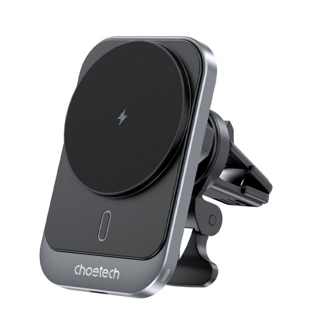 Автомобильное зарядное устройство для Choetech T206-F Black беспроводная зарядка, магнитный крепеж