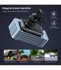 Автомобільний зарядний пристрій Choetech T206-F Black бездротова зарядка, магнітне кріплення