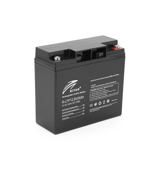Аккумуляторная батарея Ritar LiFePO4 12,8V 24Ah BMS2P4S ( 180 x 165 x 73 (160) ),3,0kg Q4