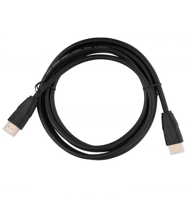 Кабель HDMI (M/M) 2Е 2м, 2.0, Slim High Speed Aluminum, черный