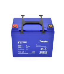 Акумуляторна батарея MERLION EURO AGM MLTS12330M6 12 V 33 Ah (195 x 130 x 155 (165)), 11.8 kg Blue ( on the left), Q1