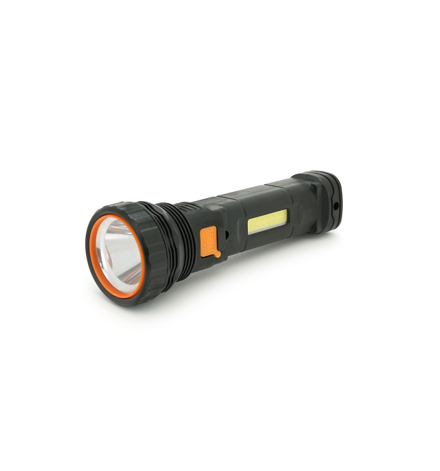 Ліхтар ручний WESTECH, вбудований АКБ - 1200mah, Solar+COB,3 режими, USB кабель,black