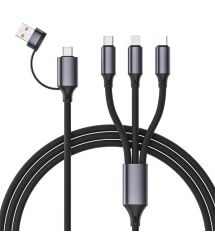 Кабель Cablexpert USB A/C-папа/Lightning/Micro/Type-C 1.5 м