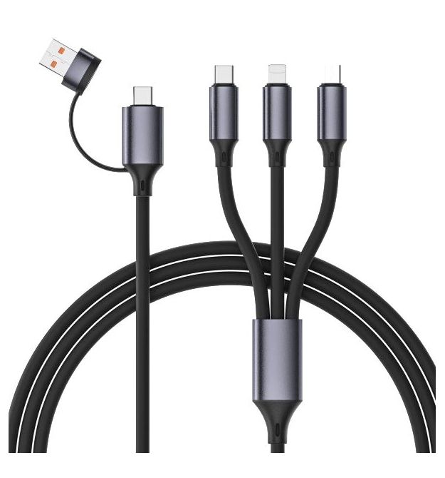 Кабель Cablexpert USB A/C-папа/Lightning/Micro/Type-C 1.5 м