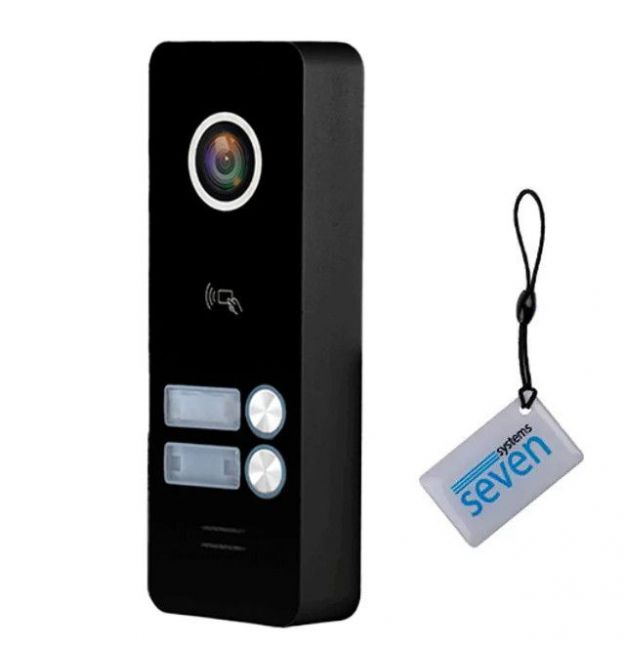 Вызывная панель домофона со встроенным считывателем карт SEVEN CP-7504/2 RFID black