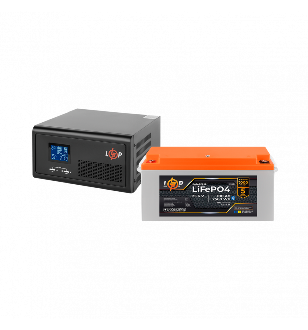 Комплект резервного питания LP(LogicPower) ИБП + литиевая (LiFePO4) батарея (UPS В2300 + АКБ LiFePO4 2560W)