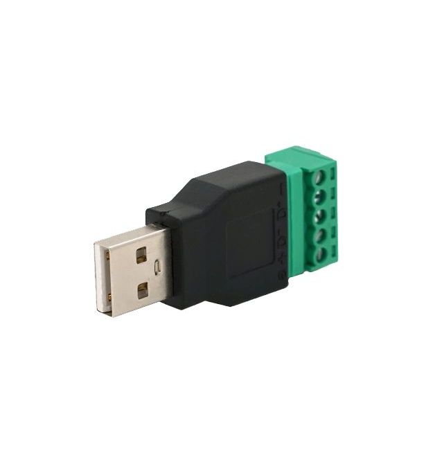 Разъем USB (5 контактов) с клеммами под кабель