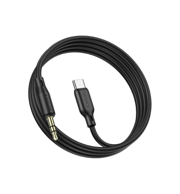 Кабель Borofone BL18 Jack 3.5mm(M) -Type-C(M), 1м, Black, Box