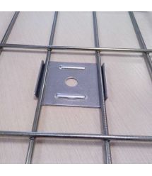 Пластина центрального подвеса под шпильку для проволочного лотка нержавеющая сталь