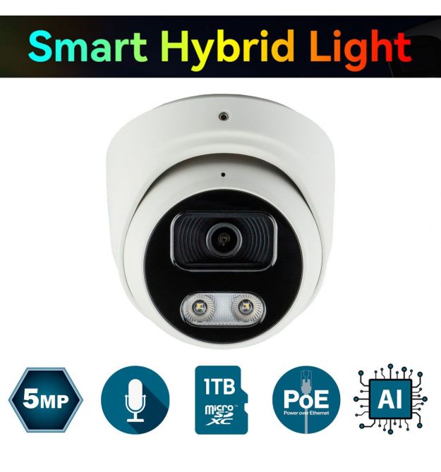 IP-видеокамера 5 Мп SEVEN IP-7215PA-DL white 2,8 мм с умной двойной подсветкой