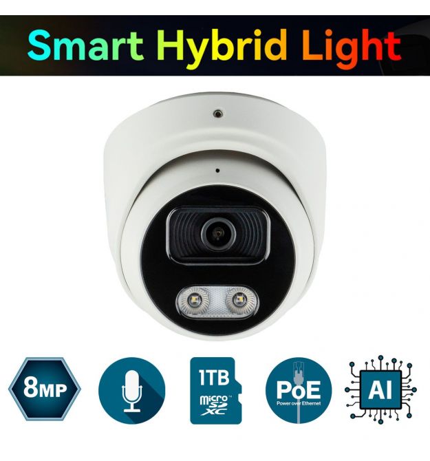 IP-видеокамера 8 Мп SEVEN IP-7218PA-DL white 2,8 мм с умной двойной подсветкой