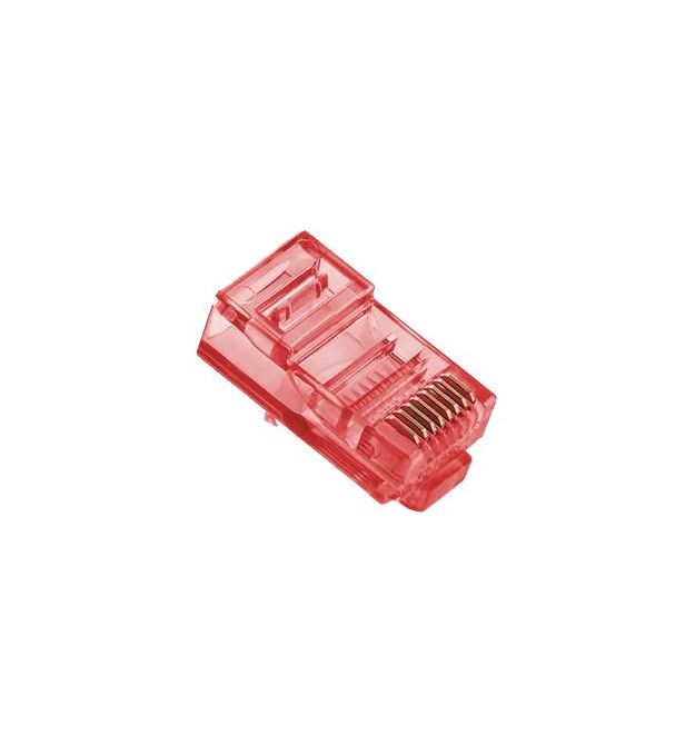 Коннектор Merlion RJ-45 8P8C UTP Cat-5 (100 шт/уп.) Q100 Red