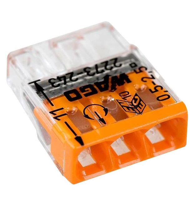 Клемма WAGO COMPACT 2273-243 3х2,5 (с пастой)
