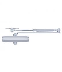 Доводчик двери от 75 до 100 кг SEVEN DC-7744HP silver (с механизмом фиксации)