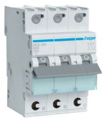 Автоматический выключатель 3P 6kA C-20A QC 3M