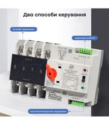 Автоматический переключатель (AVR) под полюсами KRF-ATS125A-4P 4