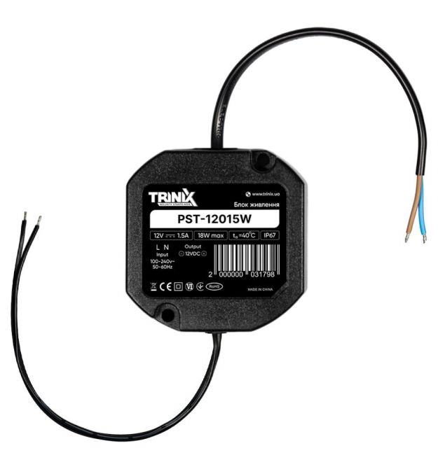 Блок живлення Trinix PST-12015W 12V-1.5A вологозахищений IP67