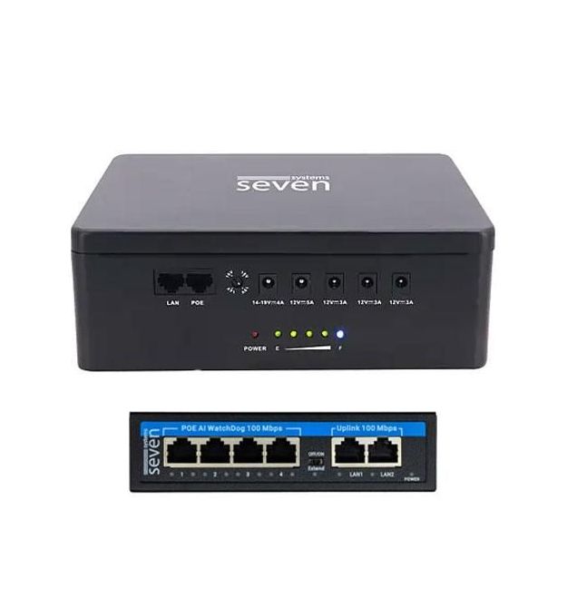 ИБП для системы видеонаблюдения Seven 6024b с РОЕ