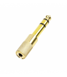Переходник SKY SOUND SJ-022 (6.3 мм Jack F - 3.5 мм Jack M) GOLD