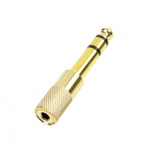 Переходник SKY SOUND SJ-022 (6.3 мм Jack F - 3.5 мм Jack M) GOLD