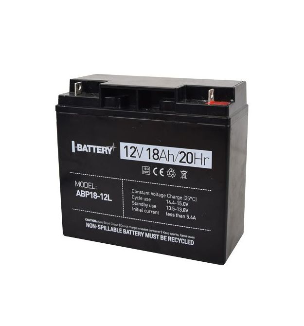 Акумулятор 12В 18А·год для ДБЖ I-Battery ABP18-12L