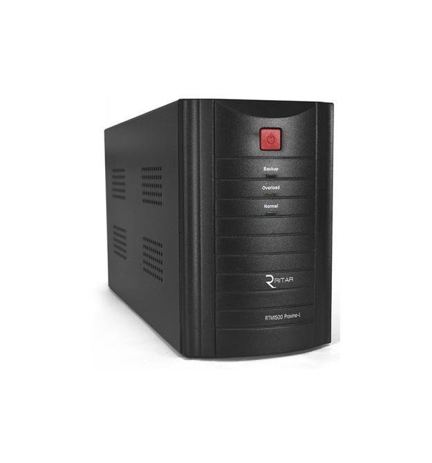 ИБП Ritar RTM1500 (900W) Proxima-L, LED, AVR, 3st, 3xSCHUKO socket, 2x12V9Ah, metal Case (350х120х188)- Q2