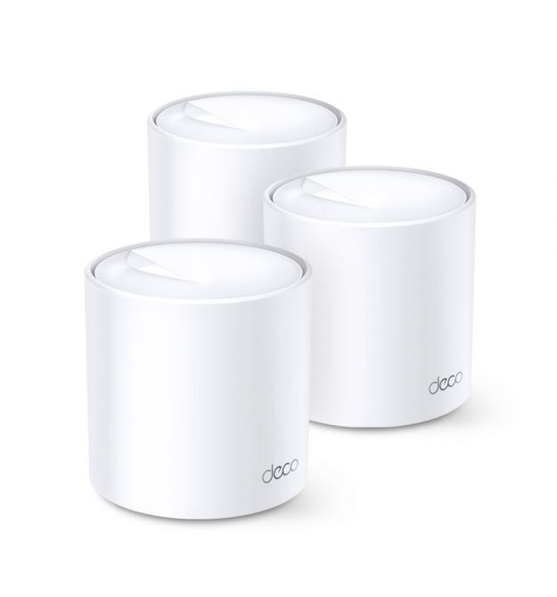 Домашня Mesh Wi-Fi система TP-LINK DECO X20 3PK AX1800 1xGE LAN 1xGE WAN MU-MIMO OFDMA (DECO-X20-3-PACK)