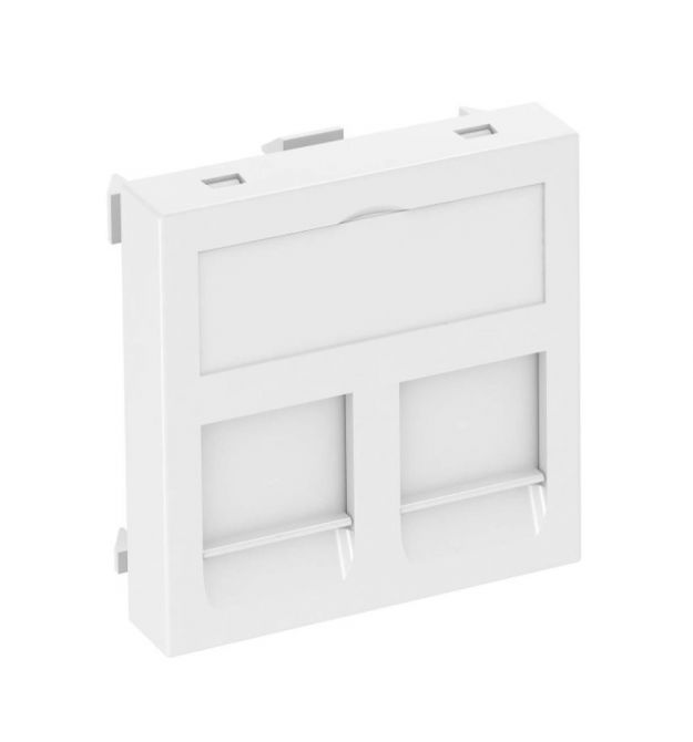 Інформаційна панель OBO Bettermann 45 х 45 мм 2 RJ45 пуста біла