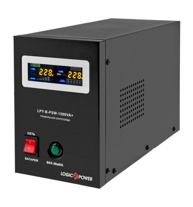 Джерело безперебійного живлення Logicpower LPY-B-PSW-1500 ВА / 1050 Вт лінійно-інтерактивне з правильною синусоїдою