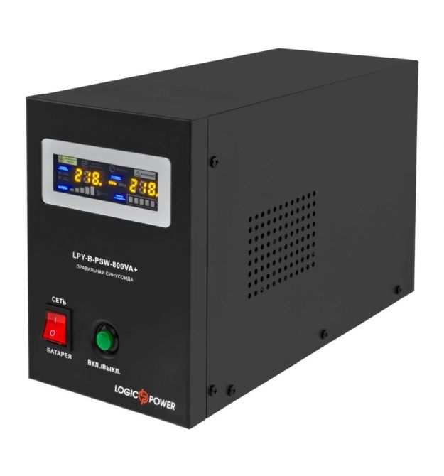 Джерело безперебійного живлення Logicpower LPY-B-PSW-800 ВА / 560 Вт лінійно-інтерактивне з правильною синусоїдою