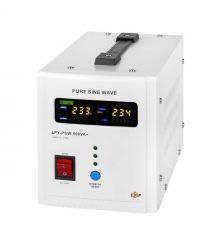 Джерело безперебійного живлення Logicpower LPY-PSW-500VA+ (350Вт) 12V 5A/10A лінійно-інтерактивне з правильною синусоїдою