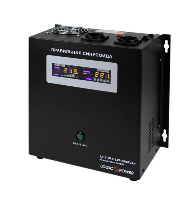 Джерело безперебійного живлення Logicpower LPY-W-PSW-2000VA+ (1400W) лінійно-інтерактивне з правильною синусоїдою