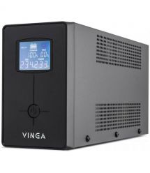 Джерело безперебійного живлення Vinga VPC-1200MU 1200ВА / 720 Вт з LCD-дисплеєм з USB у металевому корпусі