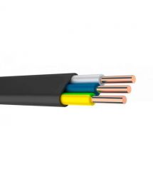 Кабель силовий мідний ЗЗКМ ВВГ-П нг 3x2.5 чорний не поширює горіння (1 метр)