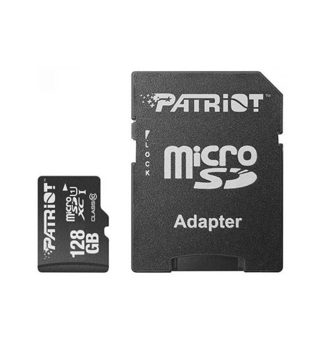 Карта пам`ятi MicroSDXC 128GB UHS-I Class 10 Patriot LX + SD-adapter (PSF128GMCSDXC10)