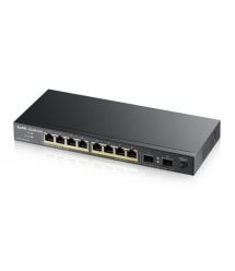 Некерований PoE-комутатор ZyXEL GS1100-10HP (GS1100-10HP-EU0101F) з 8 портами PoE