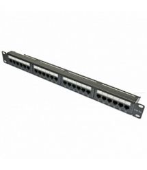 Патч-панель CMS 19" 24хRJ-45 UTP, кат. 5e з організатором кабелю