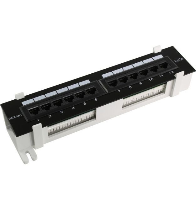 Патч-панель настінна CMS 12xRJ-45 UTP, кат. 6, в пластиковому корпусі