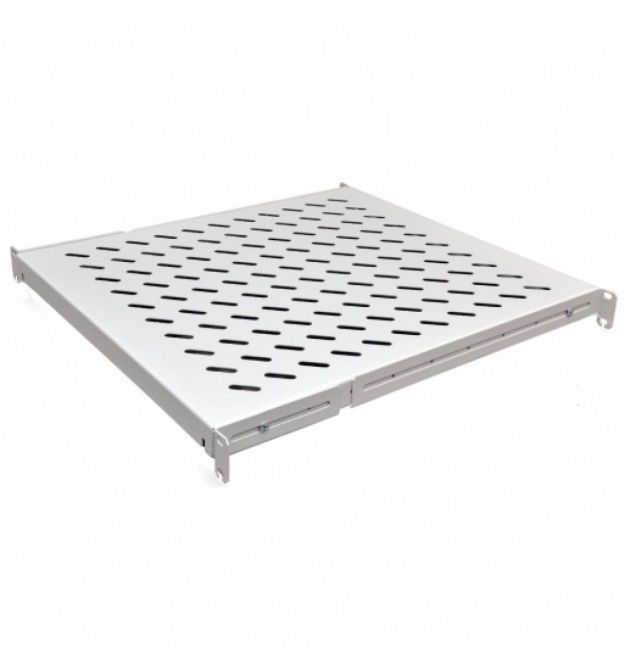 Полиця з чотирма точками кріплення CMS UA-SH4-550G 19" 1U 550 мм сіра