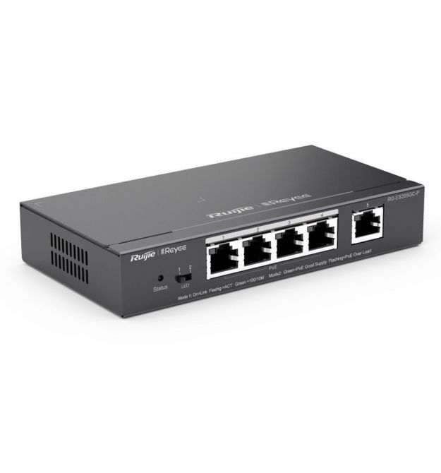 РоЕ-комутатор Ruijie Reyee RG-ES205GC-P 5-портовий гігабітний інтелектуальний