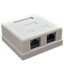 Розетка Kingda 2хRJ45 UTP біла