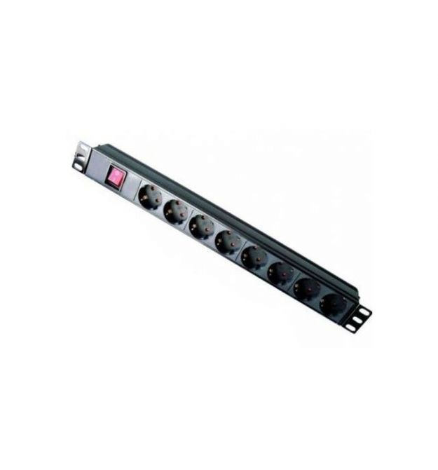 Мережевий фільтр Hypernet SPP8-WC 8 розеток без кабелю 19'' з вимикачем